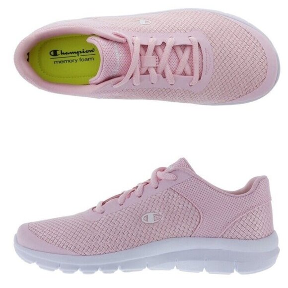 Champion Shoes - Champion Womens Pink Lightweight Breathable Athletic Shoes Memory Foam Size 12W